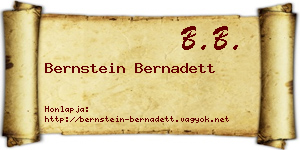 Bernstein Bernadett névjegykártya